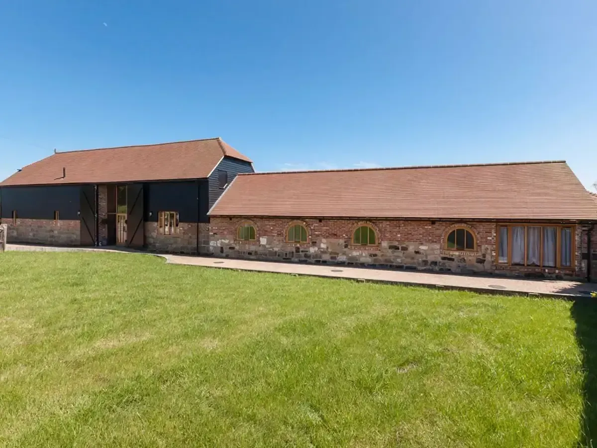 The barn at The Fairy Tails K9 Centre in the Sussex countryside
