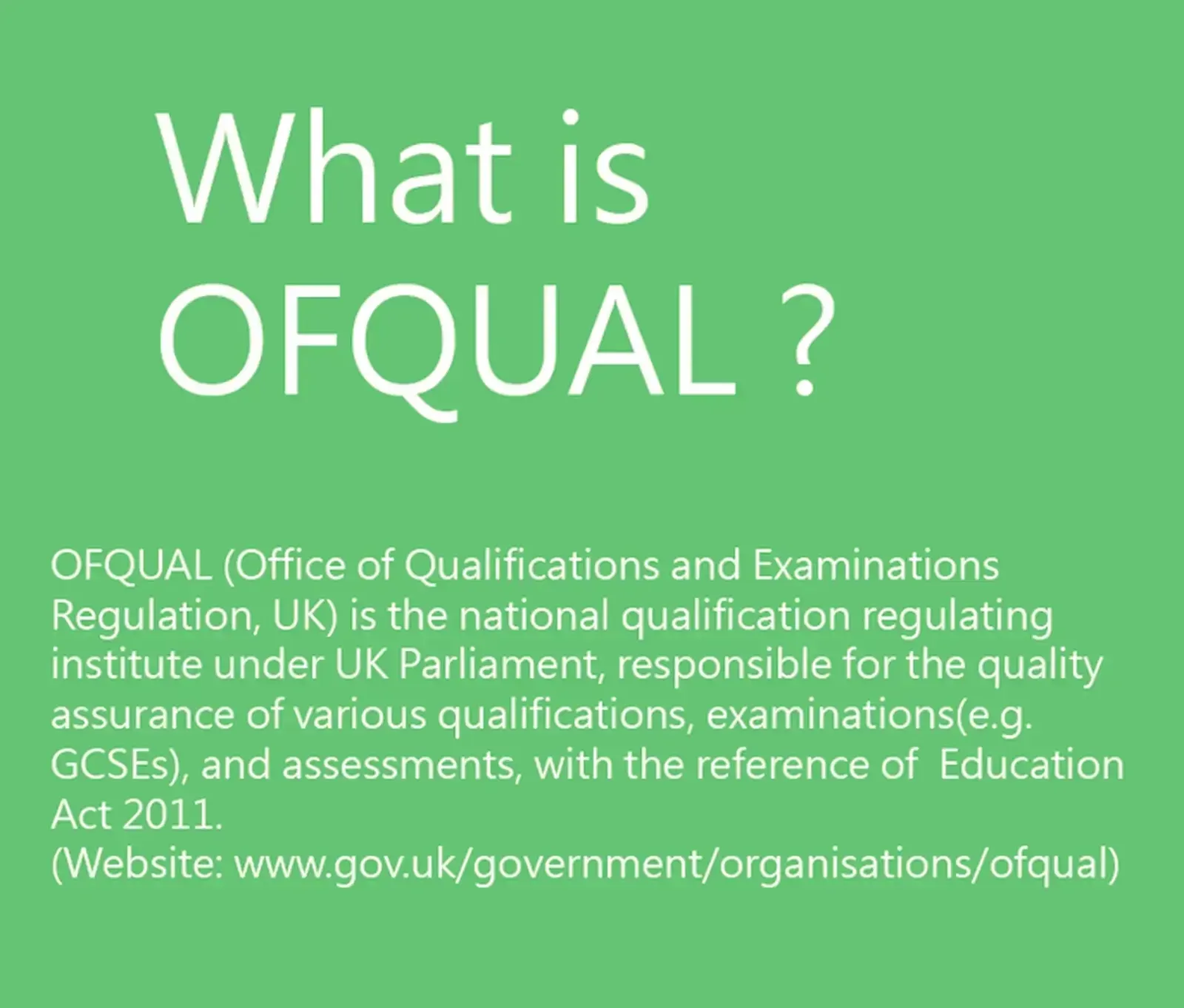 What is OFQUAL? An explainer: the Office of Qualifications and Examinations Regulation is the UK's national qualification regulator